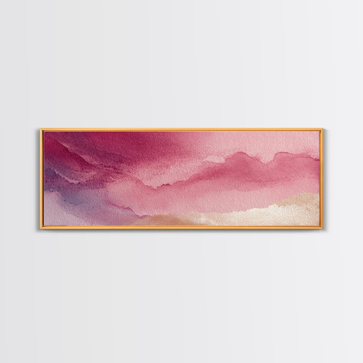 All Pink Cloudscape Canvas Print, Monochrome Art, Home Decor, Living Room Decor, Mono, Bedroom Decor, Textured Wall Art, MON-3x1-76