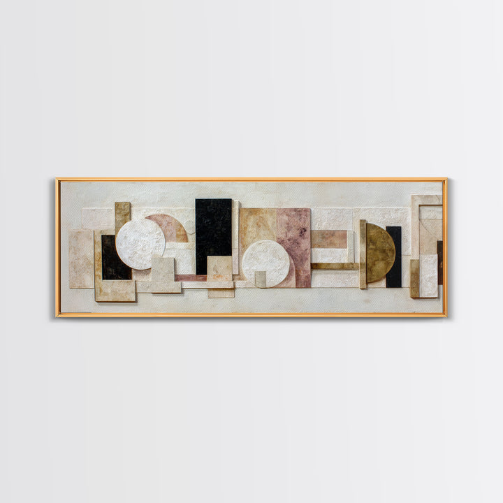 Ivory White Plaster Texture Composition Canvas Print, Monochrome Art, Minimalist Wall Art, Living Room Decor, Fine Art, Mono, MON-3x1-93