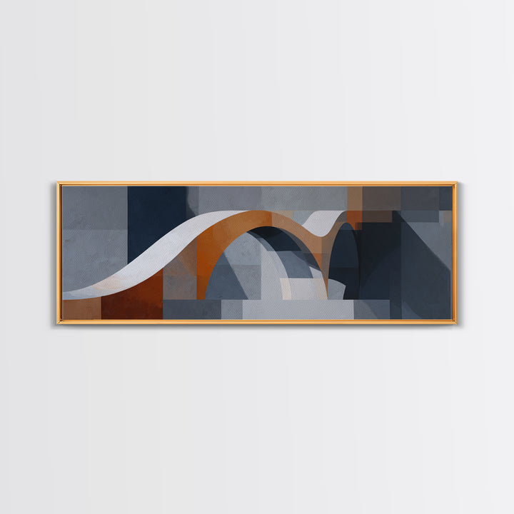 Gray Architectural Arch and Shadow Study Canvas Print, Monochrome Art, Unique Wall Art, Living Room Decor, Fine Art, Mono, MON-3x1-98