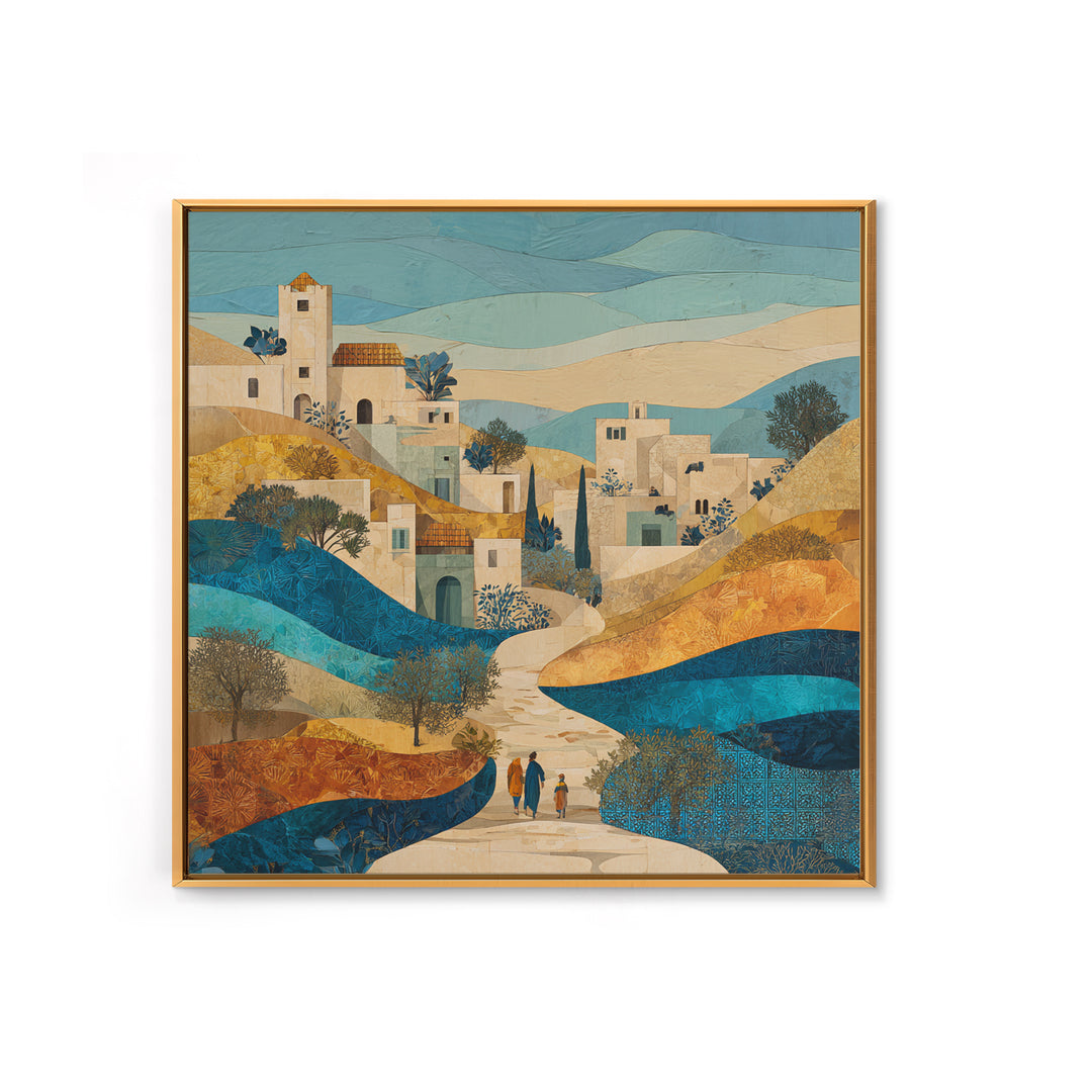Sahara Dune Waves Framed Canvas Print, Moroccan Art, Living Room Decor, Fine Art, Marrakesh, Travel Poster, Map Wall Art, MOR-1x1-44