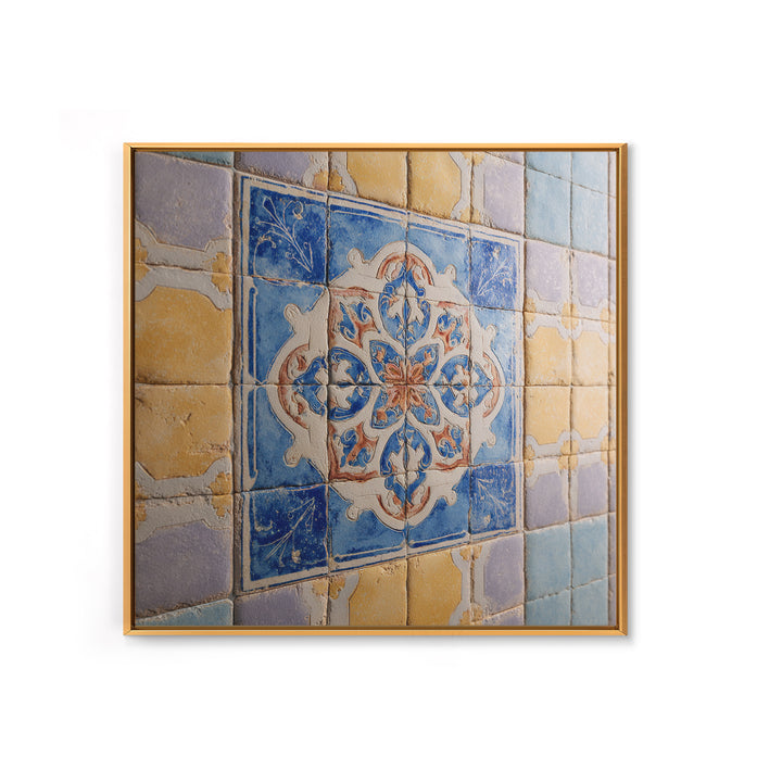 Ornate Zellige Tile Pattern Canvas Print, Moroccan Art, Art, Living Room Decor, Fine Art, Marrakesh, Modern Wall Art, MOR-1x1-49