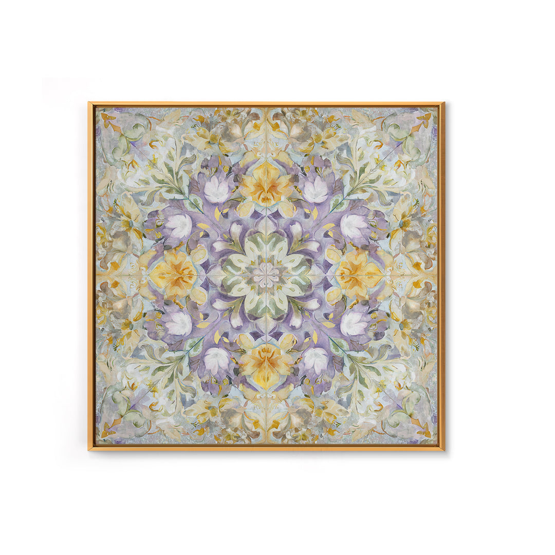 Henna Floral Ornament Pattern Framed Canvas Print, Moroccan Art, Printable Wall Art, Living Room Decor, Oil Painting, Marrakesh, MOR-1x1-8