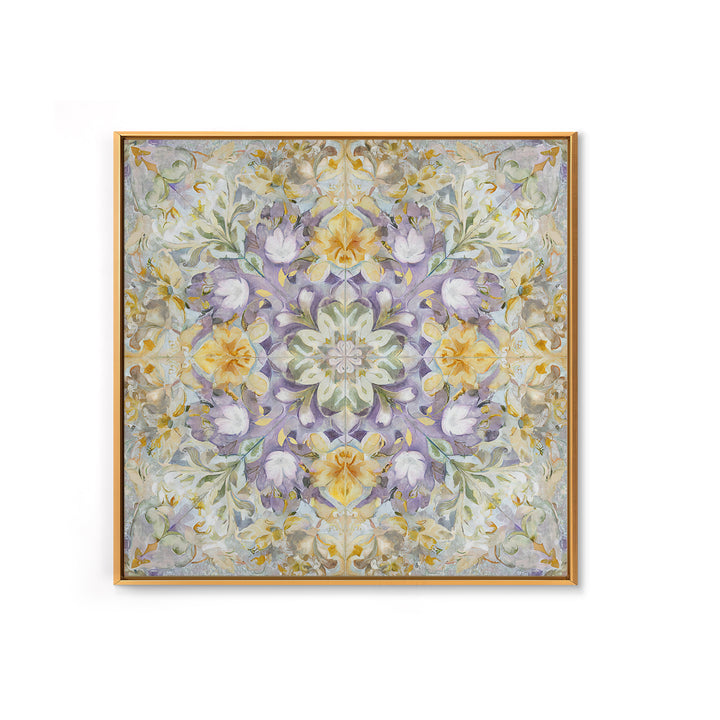 Henna Floral Ornament Pattern Framed Canvas Print, Moroccan Art, Printable Wall Art, Living Room Decor, Oil Painting, Marrakesh, MOR-1x1-8