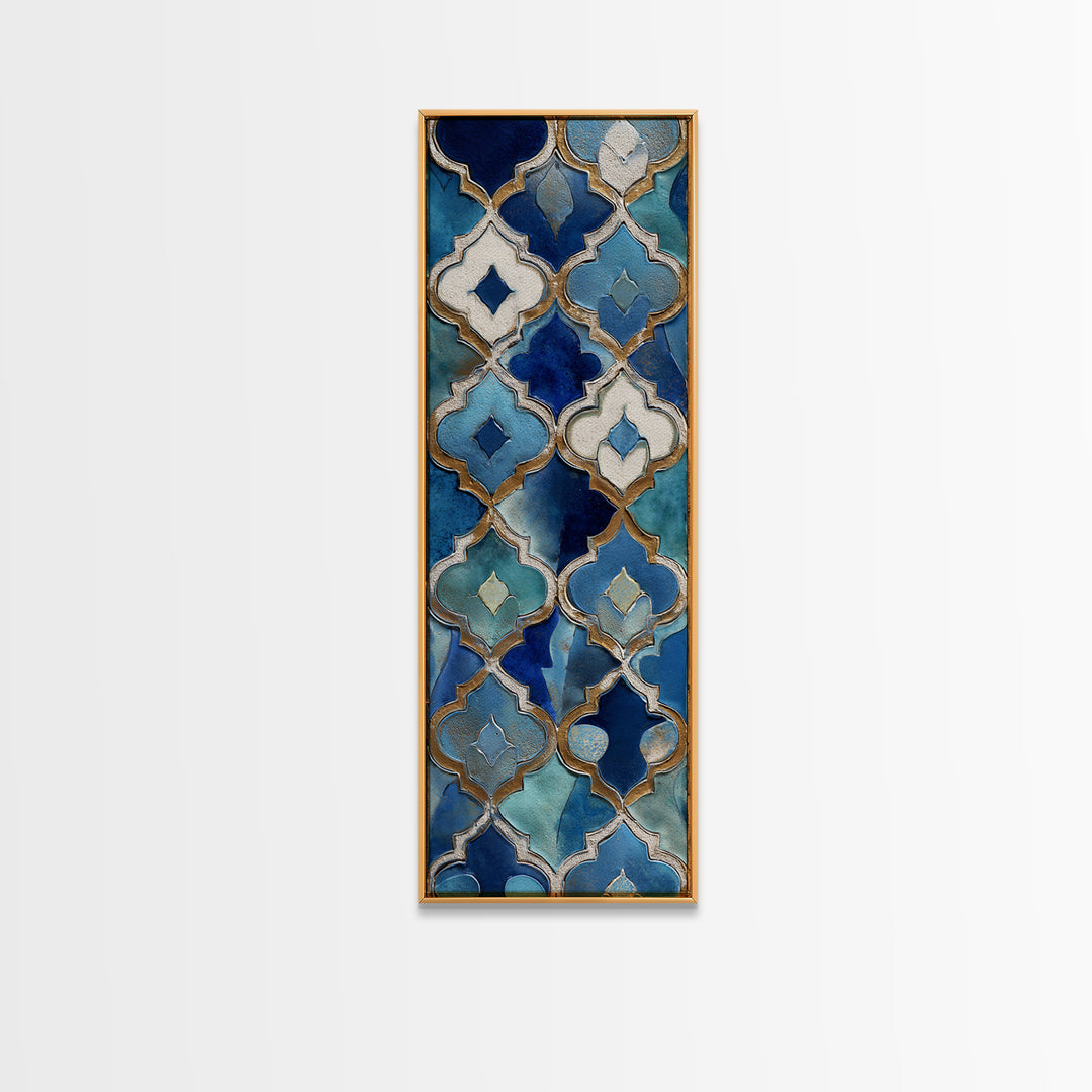 Islamic Geometric Rosette Canvas Print, Moroccan Art, Set of 3 Prints, Living Room Decor, Abstract Art, Marrakesh, Modern Rug, MOR-1x3-48