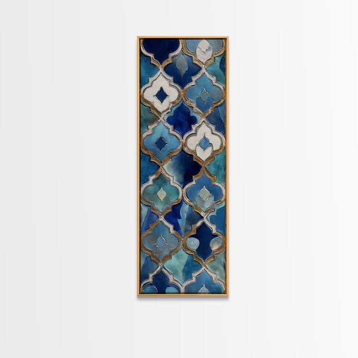 Islamic Geometric Rosette Canvas Print, Moroccan Art, Set of 3 Prints, Living Room Decor, Abstract Art, Marrakesh, Modern Rug, MOR-1x3-48