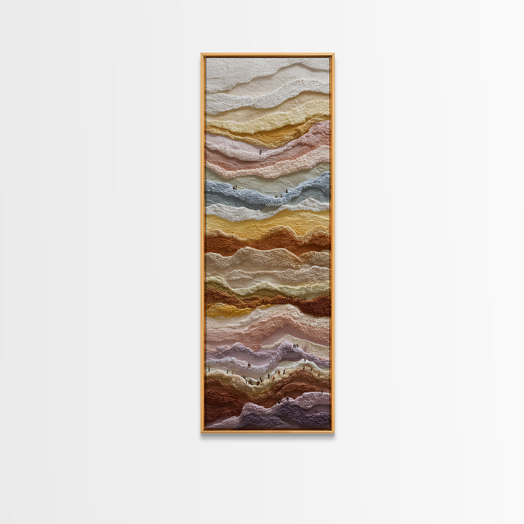 Sahara Dune Waves Framed Canvas Print, Moroccan Art, Gallery Decor, Living Room Decor, Fine Art, Marrakesh, Home Decor, MOR-1x3-80
