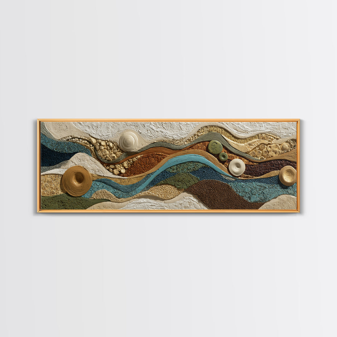 Sahara Dune Waves Framed Canvas Print, Moroccan Art, Neutral Wall Art, Living Room Decor, Fine Art, Marrakesh, MOR-3x1-12