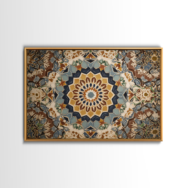 Islamic Geometric Rosette Canvas Print, Moroccan Art, Modern Decor, Living Room Decor, Abstract Art, Marrakesh, Wall Decor, MOR-3x2-16