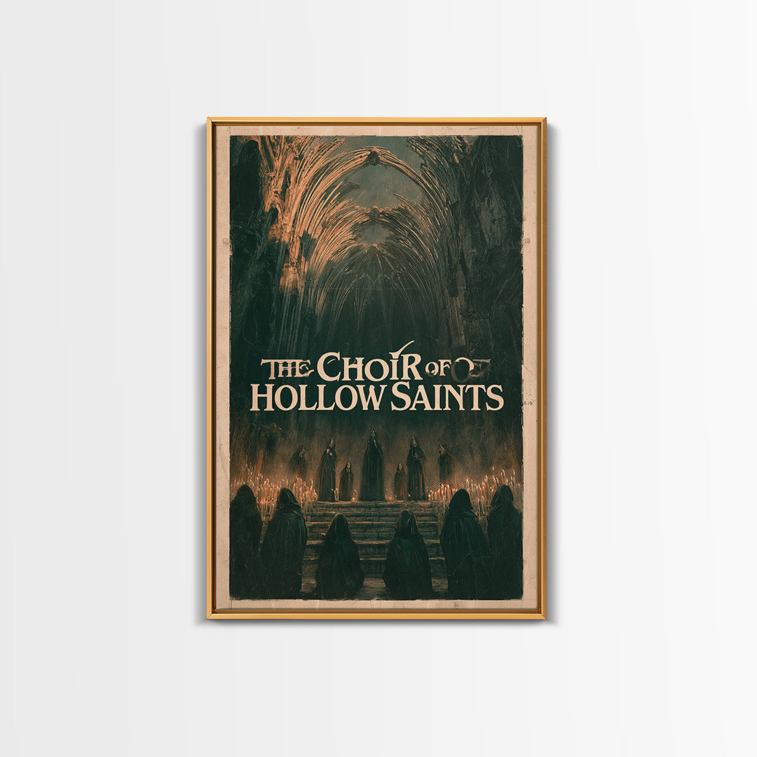 The Choir Of Hollow Saints, English Language Horror Movie Poster, 1970s Horror Art, Retro Horror Movie Art, Framed Canvas Print