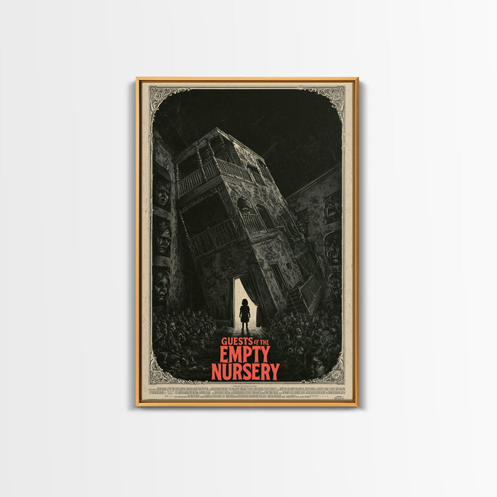 Guests Of The Empty Nursery, English Language Horror Movie Poster, Giallo Horror Art, Cult Horror Poster, Framed Canvas Print