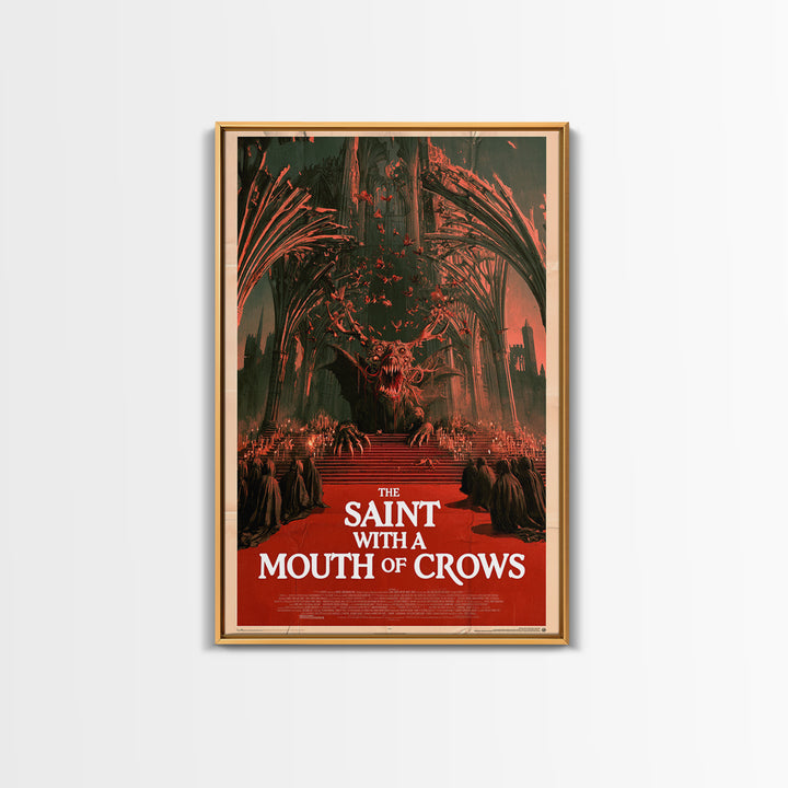 The Saint With A Mouth Of Crows, English Language Horror Movie Poster, 1960s Horror Art, Retro Horror Movie Art, Canvas Print