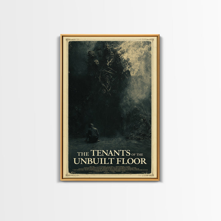 The Tenants Of The Unbuilt Floor, English Language Horror Movie Poster, Dark Romantic Horror Art, Cult Horror Poster, Canvas Print
