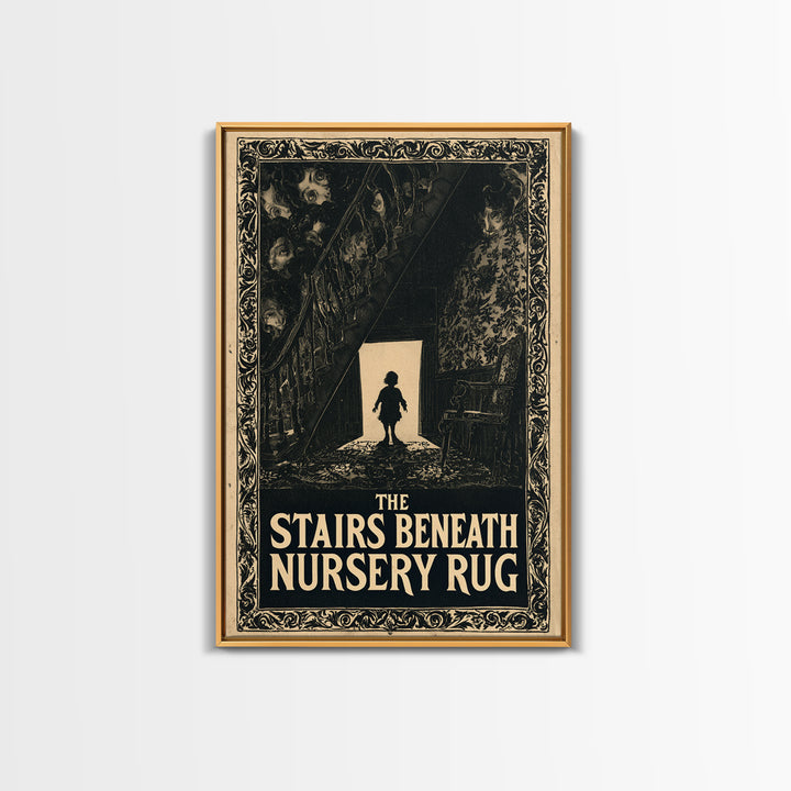 The Stairs Beneath The Nursery Rug, English Language Horror Movie Poster, Decadent Line Art, Gothic Cinema Wall Art