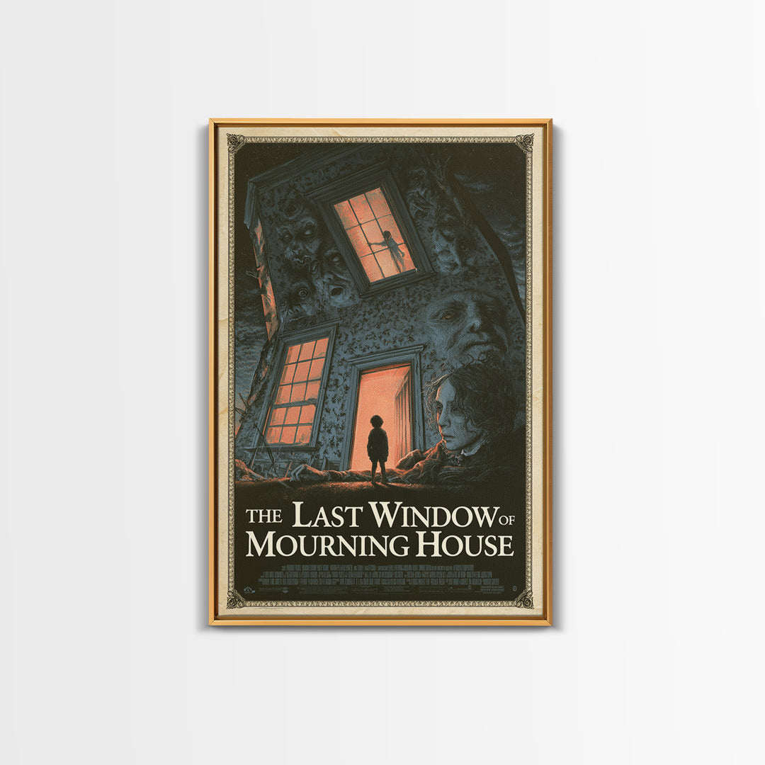 The Last Window Of Mourning House, English Language Horror Movie Poster, Gothic Nightmare Art, Classic Monster Poster