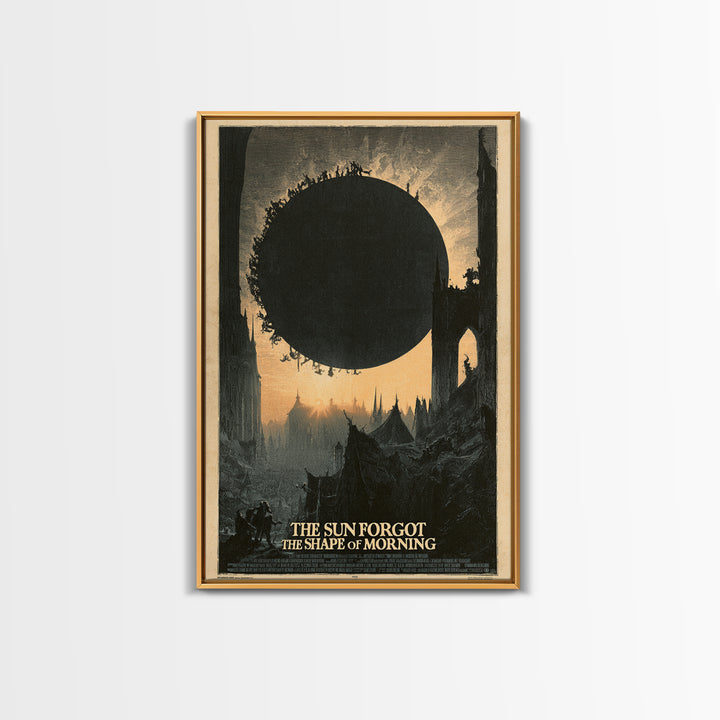 The Sun Forgot The Shape Of Morning, English Language Horror Movie Poster, Gothic Engraving Art, Classic Monster Poster
