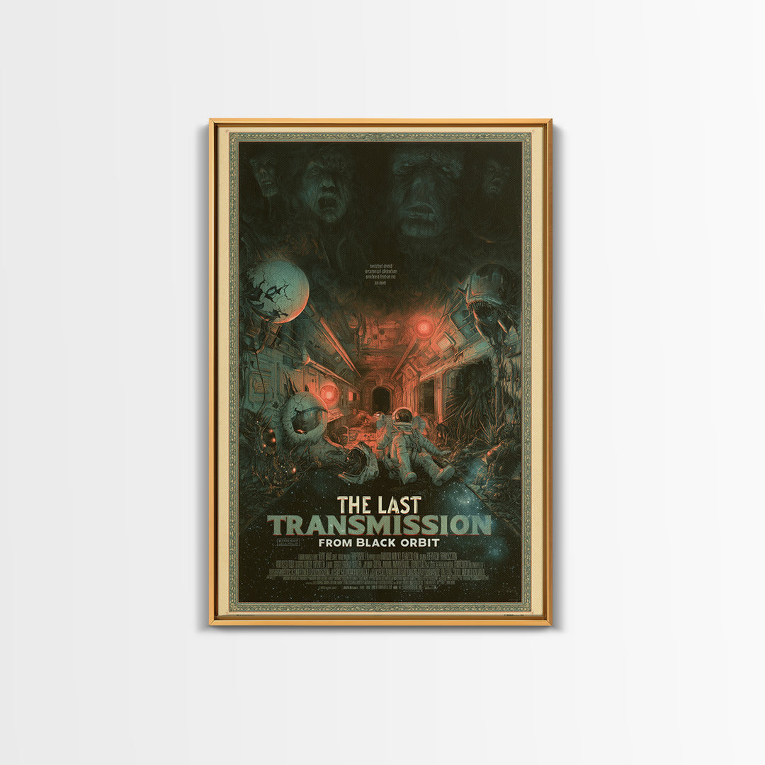 The Last Transmission From Black Orbit, English Language Horror Movie Poster, Dark Romantic Horror Art, Cult Horror Poster, Canvas Print