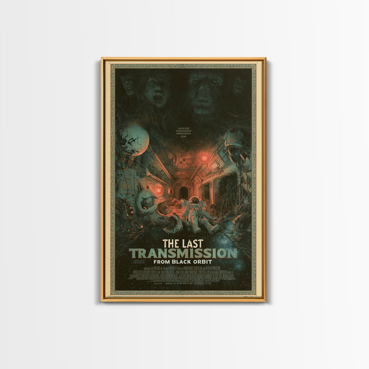 The Last Transmission From Black Orbit, English Language Horror Movie Poster, Dark Romantic Horror Art, Cult Horror Poster, Canvas Print
