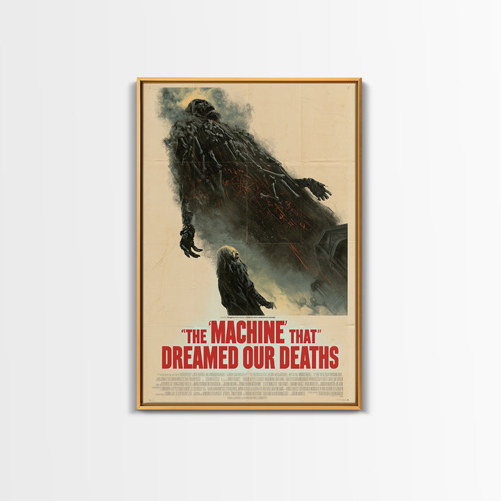 The Machine That Dreamed Our Deaths, English Language Horror Movie Poster, Giallo Horror Art, Cult Horror Poster, Canvas Print
