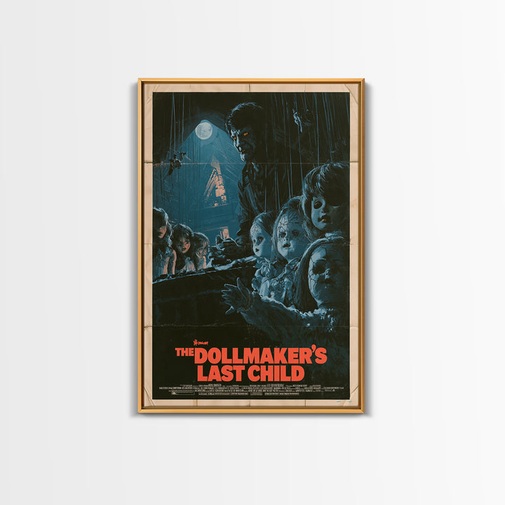 The Dollmaker'S Last Child, English Language Horror Movie Poster, 1970s Horror Art, Classic Monster Poster, Framed Canvas Print