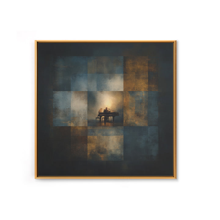 Album Cover Abstract Grid Canvas Print, Music Studio Art, Painting from Photo, Studio Decor, Abstract Art, Rhythm, MSA-1x1-18
