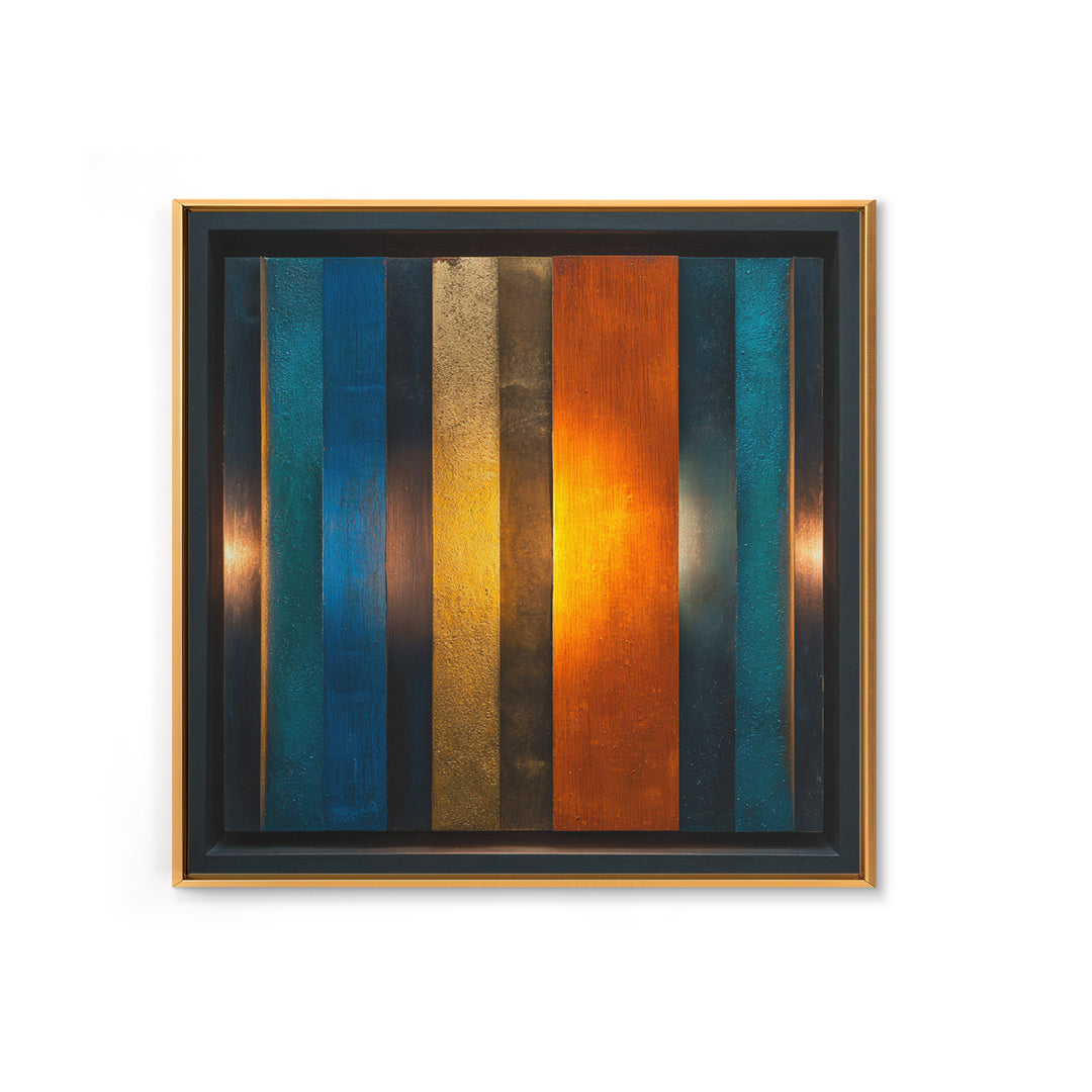 Abstract Sound Wave Framed Canvas Print, Music Studio Art, Digital Wall Art, Studio Decor, Rhythm, Commission Painting, MSA-1x1-28