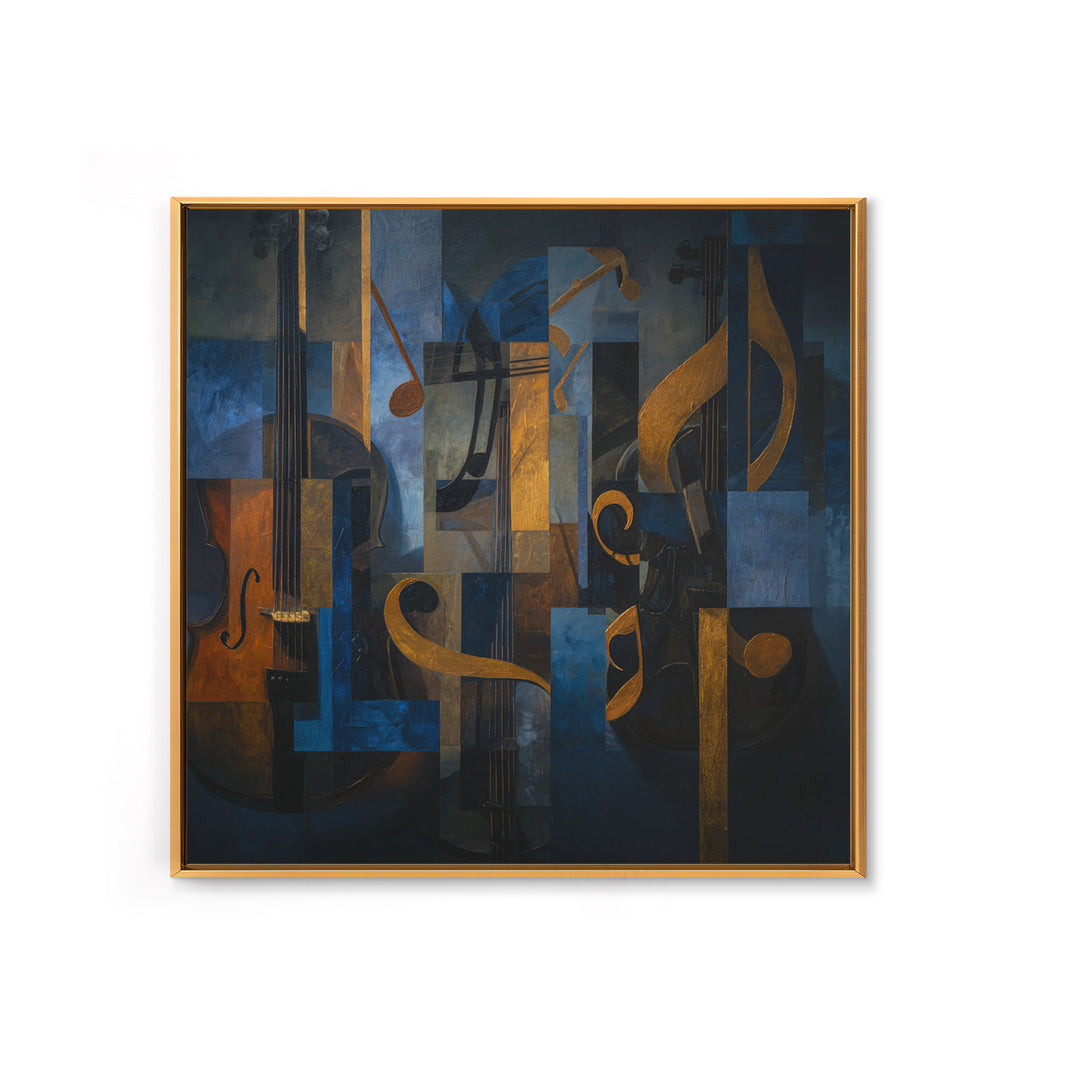 Musical Notes as Abstract Floating Shapes Without Canvas Print, Music Studio Art, Custom Painting, Studio Decor, Abstract Art, MSA-1x1-36