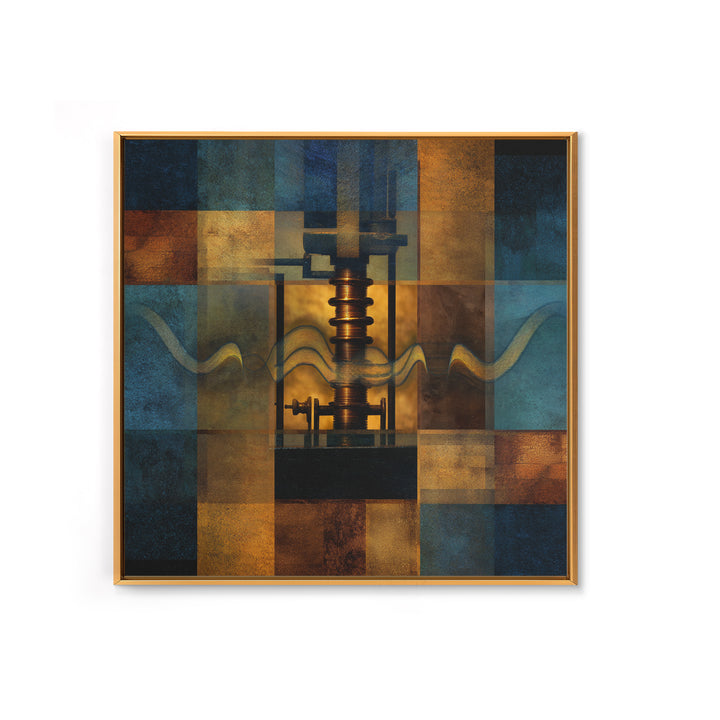 Album Cover Abstract Grid Canvas Print, Music Studio Art, Music Lover Gift, Studio Decor, Fine Art, Rhythm, Textured Painting, MSA-1x1-90