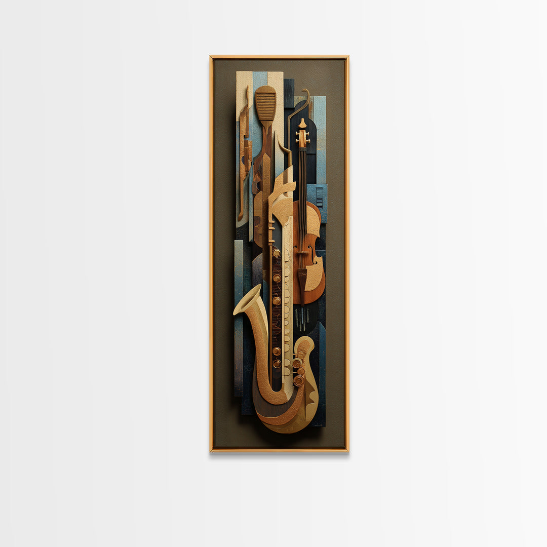 Soundproof Foam Pattern Transformed into Art Framed Canvas Print, Music Studio Art, Metal Wall Art, Studio Decor, MSA-1x3-31