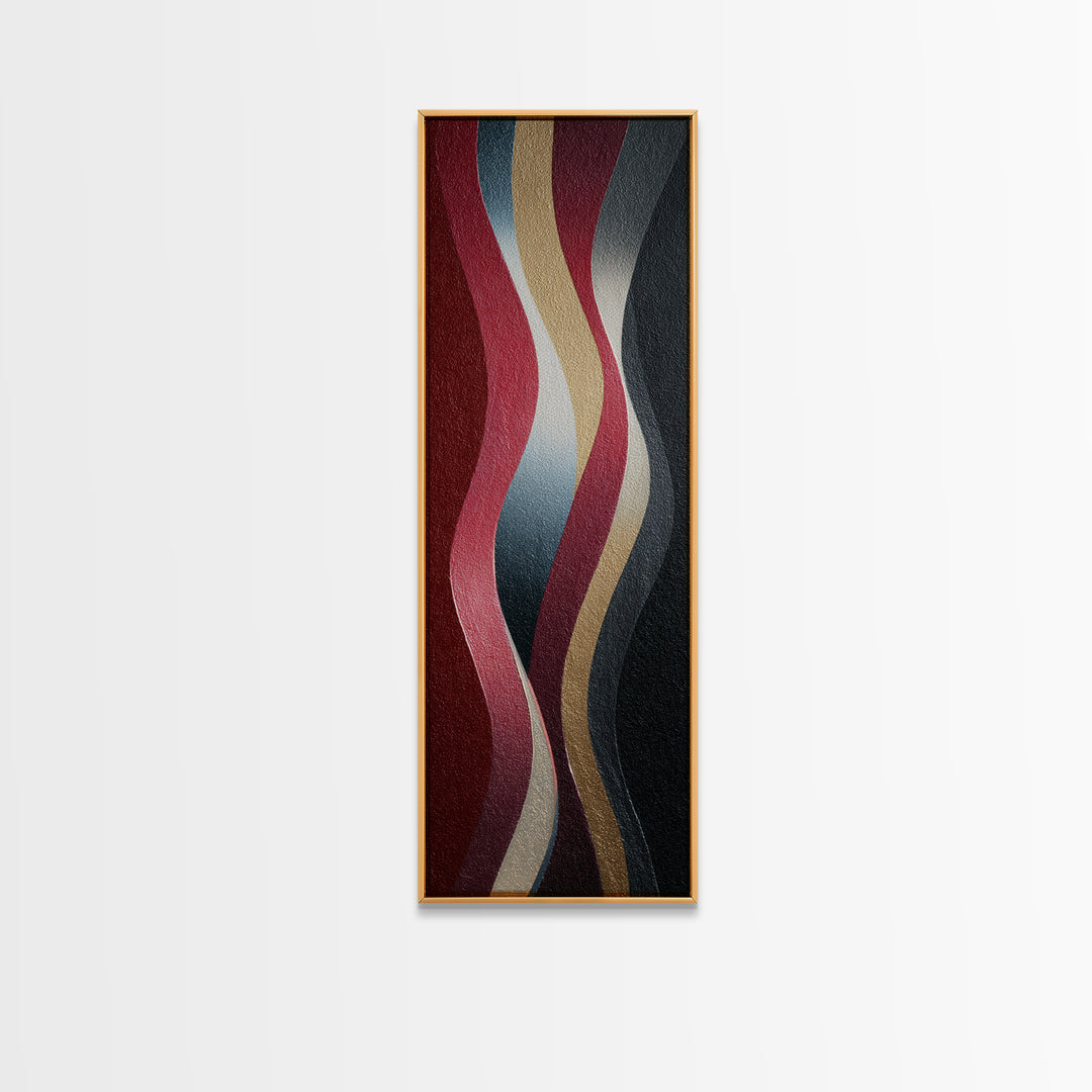 Abstract Rhythm Lines Like Painted Music Canvas Print, Music Studio Art, Wall Art, Studio Decor, Abstract Art, Rhythm, MSA-1x3-35