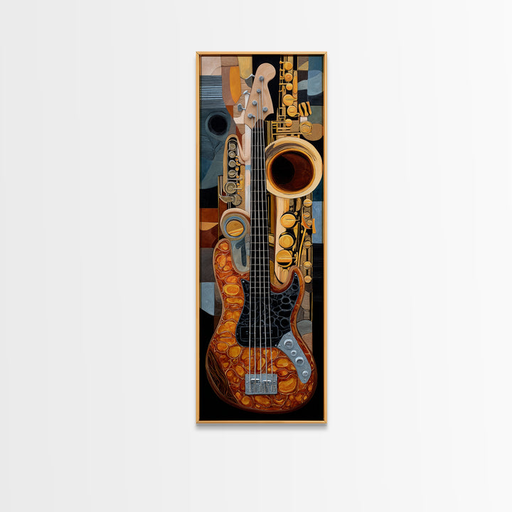 Bass Guitar Closeup Canvas Print, Music Studio Art, Teen Room Decor, Studio Decor, Fine Art, Rhythm, Art Print, MSA-1x3-49