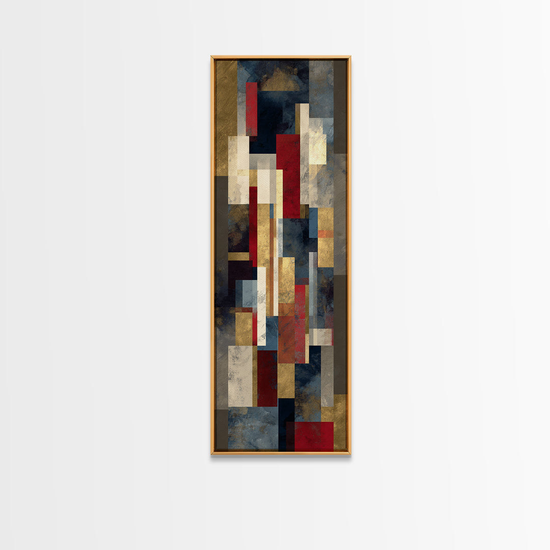Album Cover Abstract Grid Framed Canvas Print, Music Studio Art, Personalized Art, Studio Decor, Abstract Art, Rhythm, MSA-1x3-54