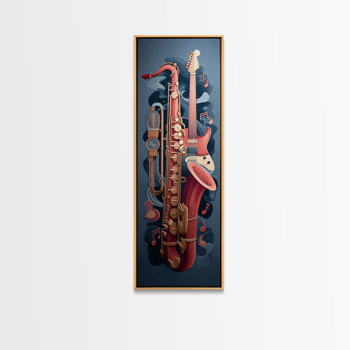 Soundproof Foam Pattern Transformed into Art Framed Canvas Print, Music Studio Art, Painting from Photo, Studio Decor, Rhythm, MSA-1x3-79
