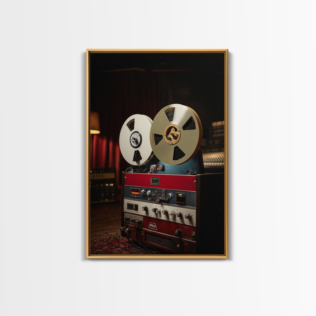 Recording Tape Reel Canvas Print, Music Studio Art, Wall Decor, Studio Decor, Rhythm, Wall Art Printable, Digital Download Art, MSA-2x3-70