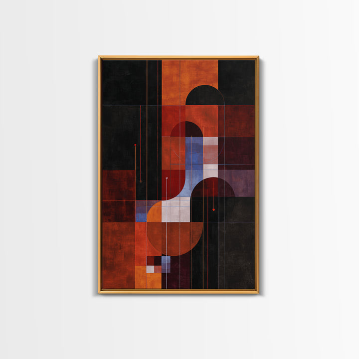 Album Cover Abstract Grid Framed Canvas Print, Music Studio Art, Music, Studio Decor, Abstract Art, Rhythm, Recording Studio, MSA-2x3-74