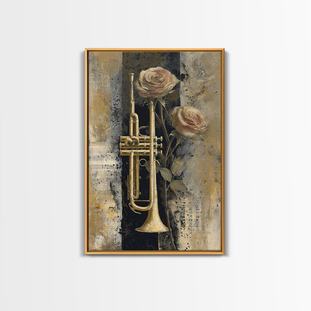 Headphones Around a Glowing Record Canvas Print, Music Studio Art, Painting from Photo, Studio Decor, Fine Art, Rhythm, MSA-2x3-91