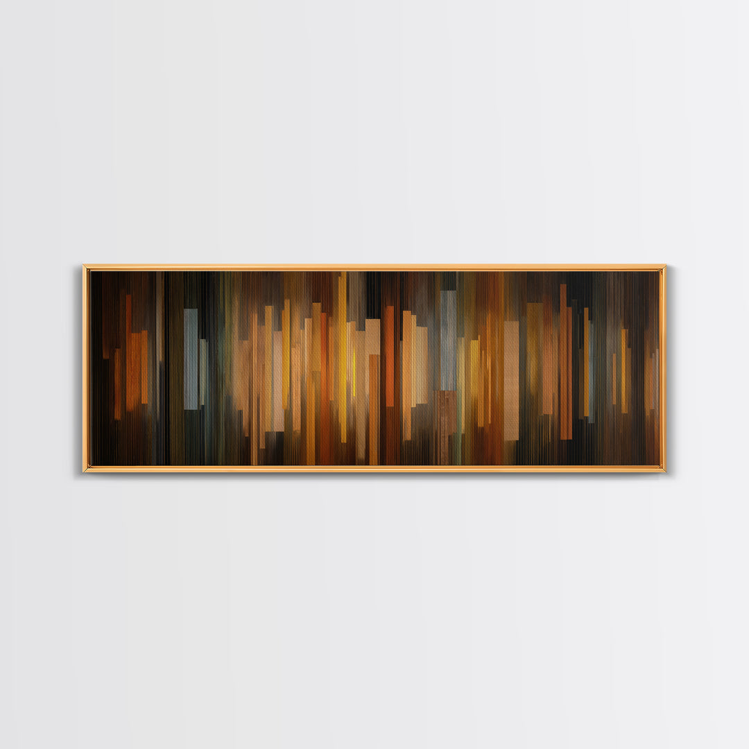 Abstract Rhythm Lines Like Painted Music Framed Canvas Print, Music Studio Art, Music Lover Gift, Studio Decor, Rhythm, MSA-3x1-15
