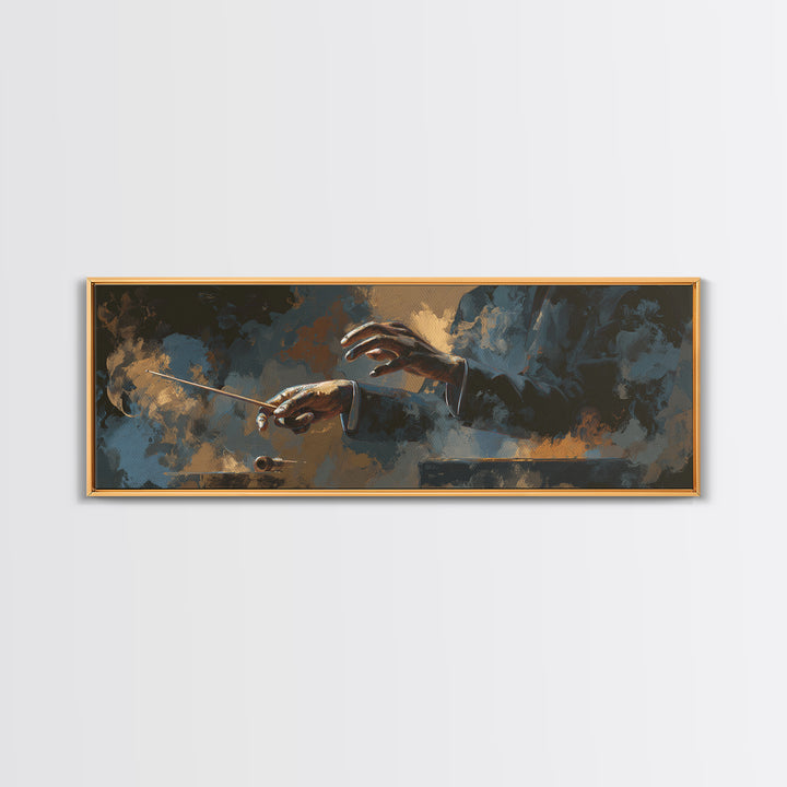 Orchestra Conductor Hands Canvas Print, Music Studio Art, Music Lover, Studio Decor, Fine Art, Rhythm, Minimalist Decor, MSA-3x1-36