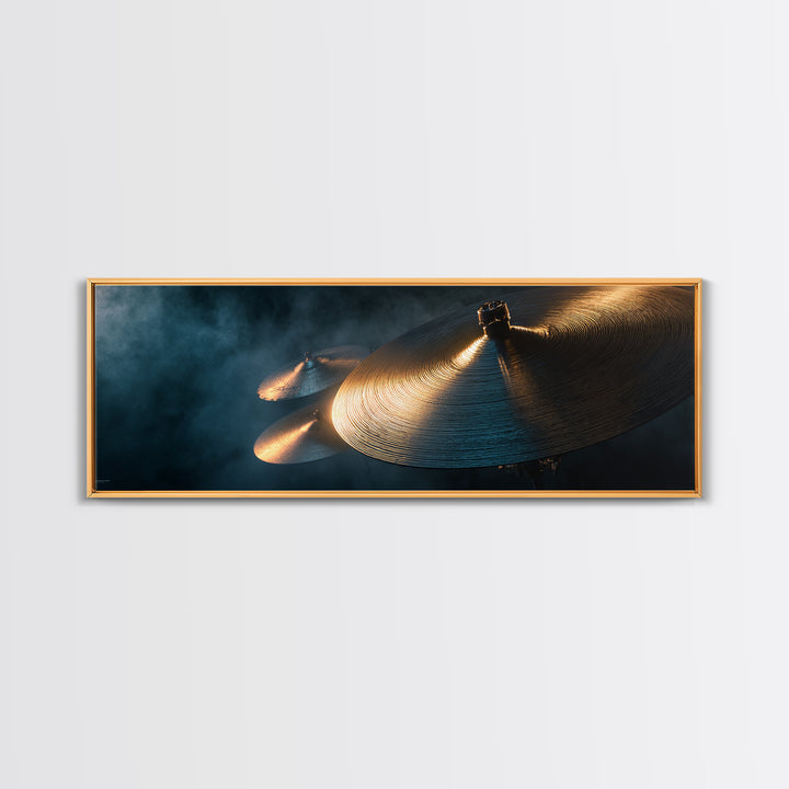 Gold Cymbal Closeup Canvas Print, Music Studio Art, Gallery Decor, Studio Decor, Fine Art, Rhythm, Contemporary Art, Wall Art, MSA-3x1-40
