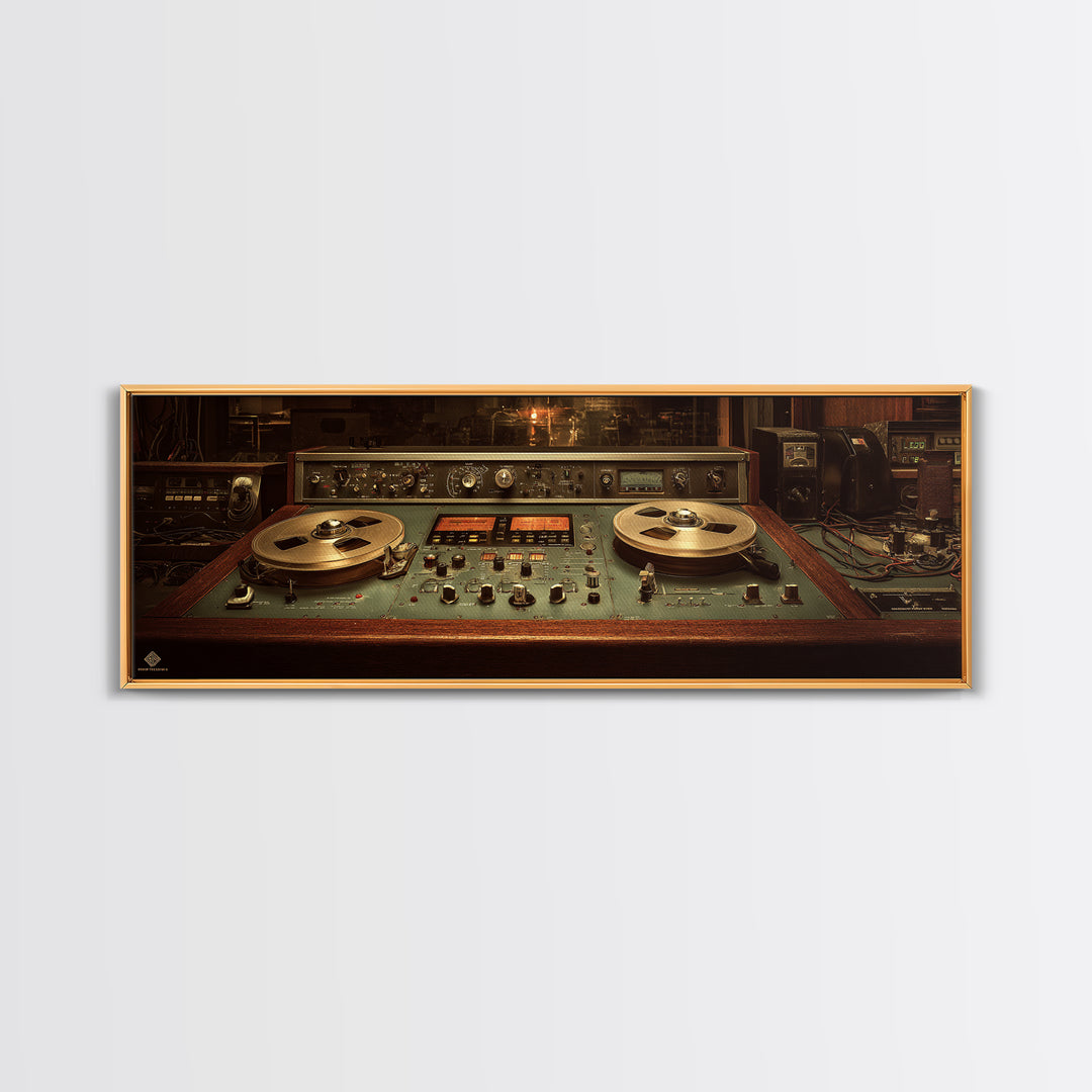 Recording Tape Reel Canvas Print, Music Studio Art, Wall Decor, Studio Decor, Rhythm, Wall Art Printable, Digital Download Art, MSA-3x1-78