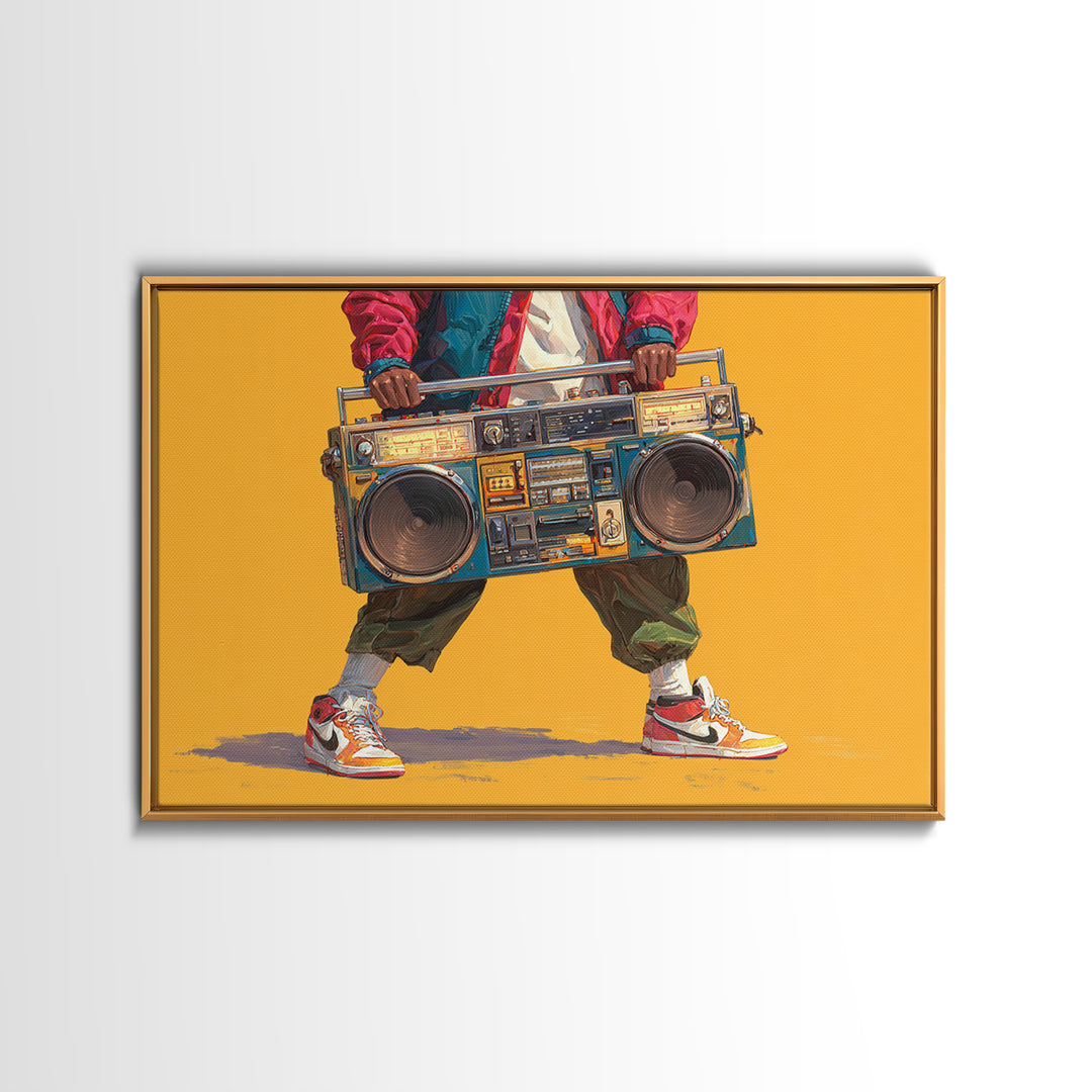 Hip Hop Boombox Canvas Print, Music Studio Art, Music Posters, Studio Decor, Fine Art, Rhythm, Music Lover, Gallery Decor, MSA-3x2-21