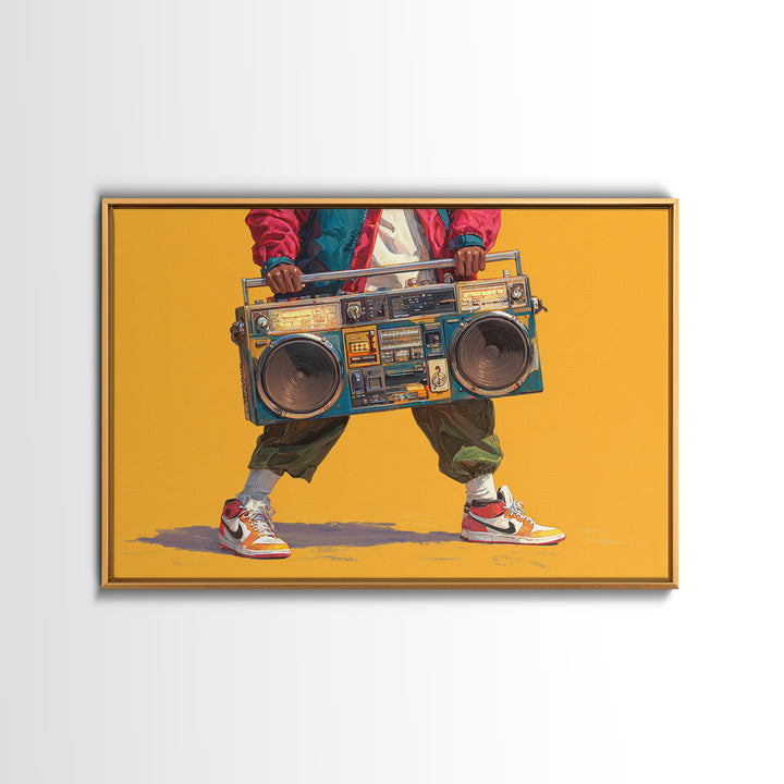 Hip Hop Boombox Canvas Print, Music Studio Art, Music Posters, Studio Decor, Fine Art, Rhythm, Music Lover, Gallery Decor, MSA-3x2-21