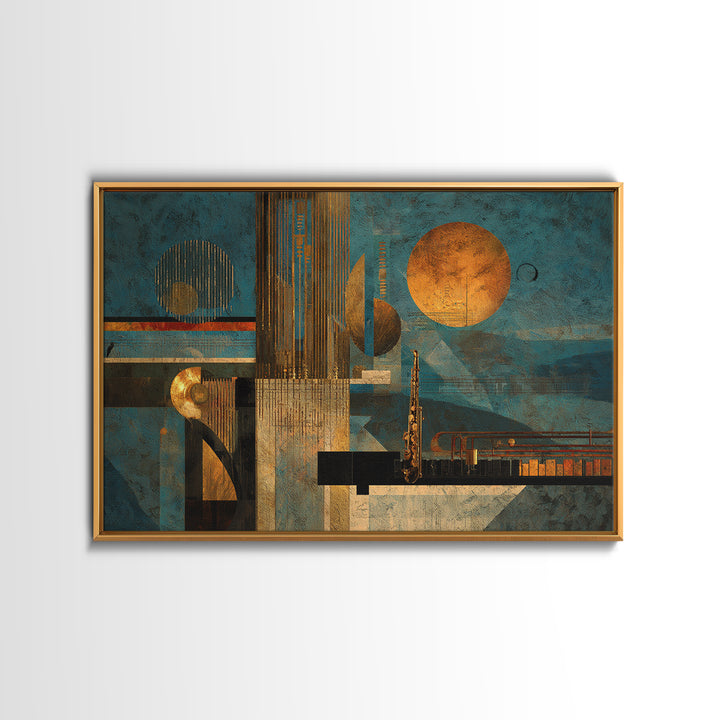 Album Cover Abstract Grid Canvas Print, Music Studio Art, Custom Painting, Studio Decor, Abstract Art, Rhythm, Man Cave Decor, MSA-3x2-22