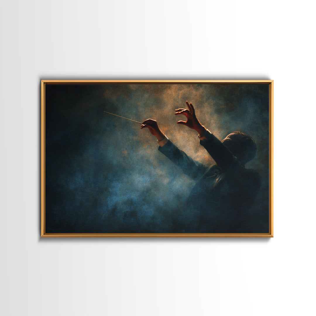 Orchestra Conductor Hands Canvas Print, Music Studio Art, Modern Decor, Studio Decor, Fine Art, Rhythm, Home Decor, Wall Decor, MSA-3x2-72