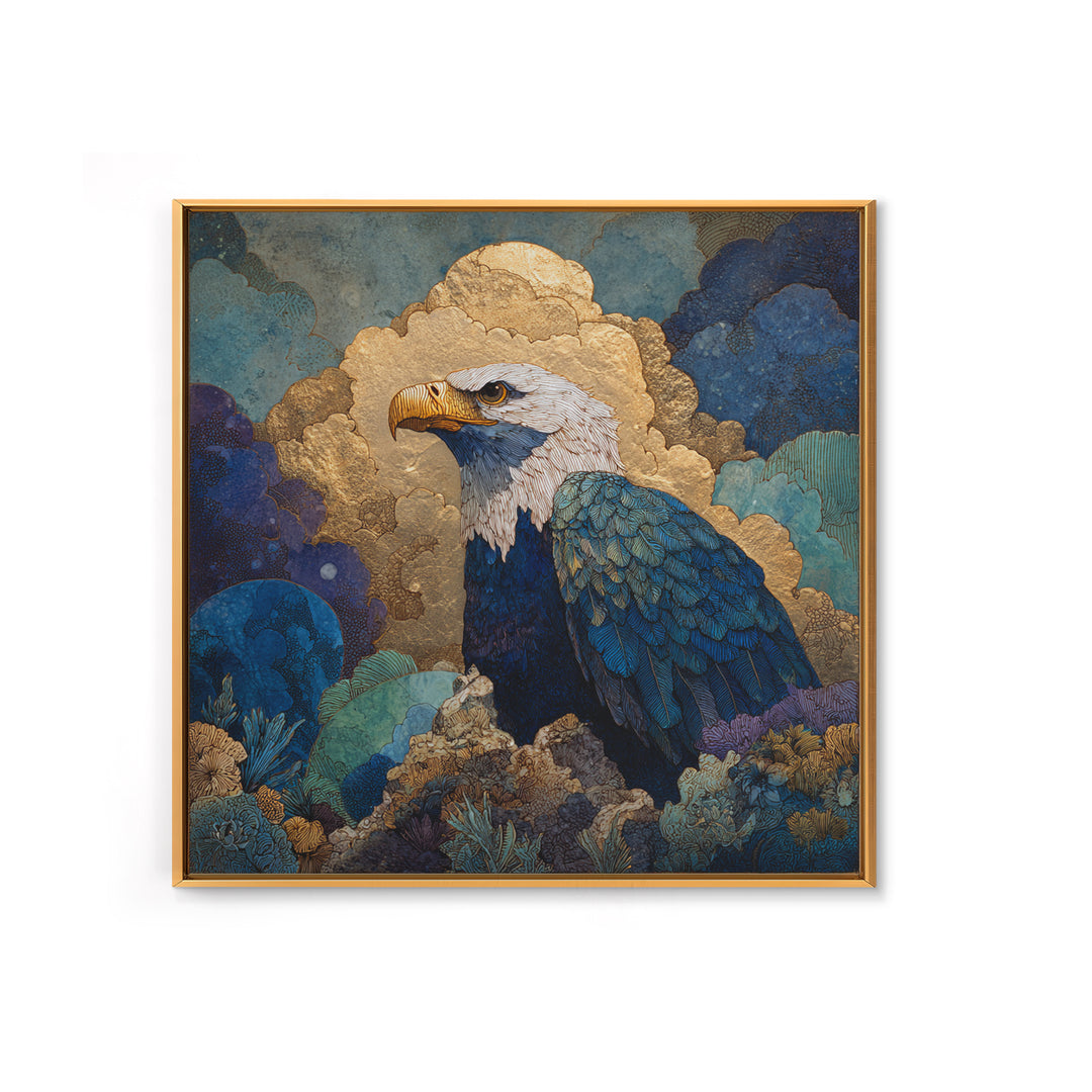 Zeus Eagle and Thundercloud Composition Framed Canvas Print, Mythological Art, Downloadable Art, Living Room Decor, Legend, MYT-1x1-71