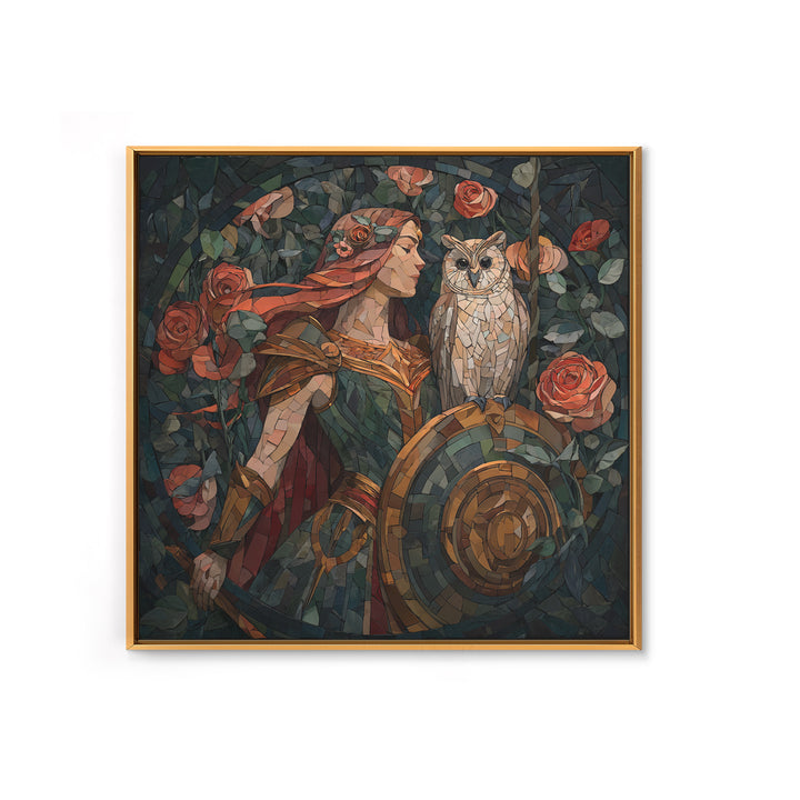 Athena Warrior Woman Canvas Print, Mythological Art, Statement Artwork, Living Room Decor, Fine Art, Legend, Wall Decor, MYT-1x1-98