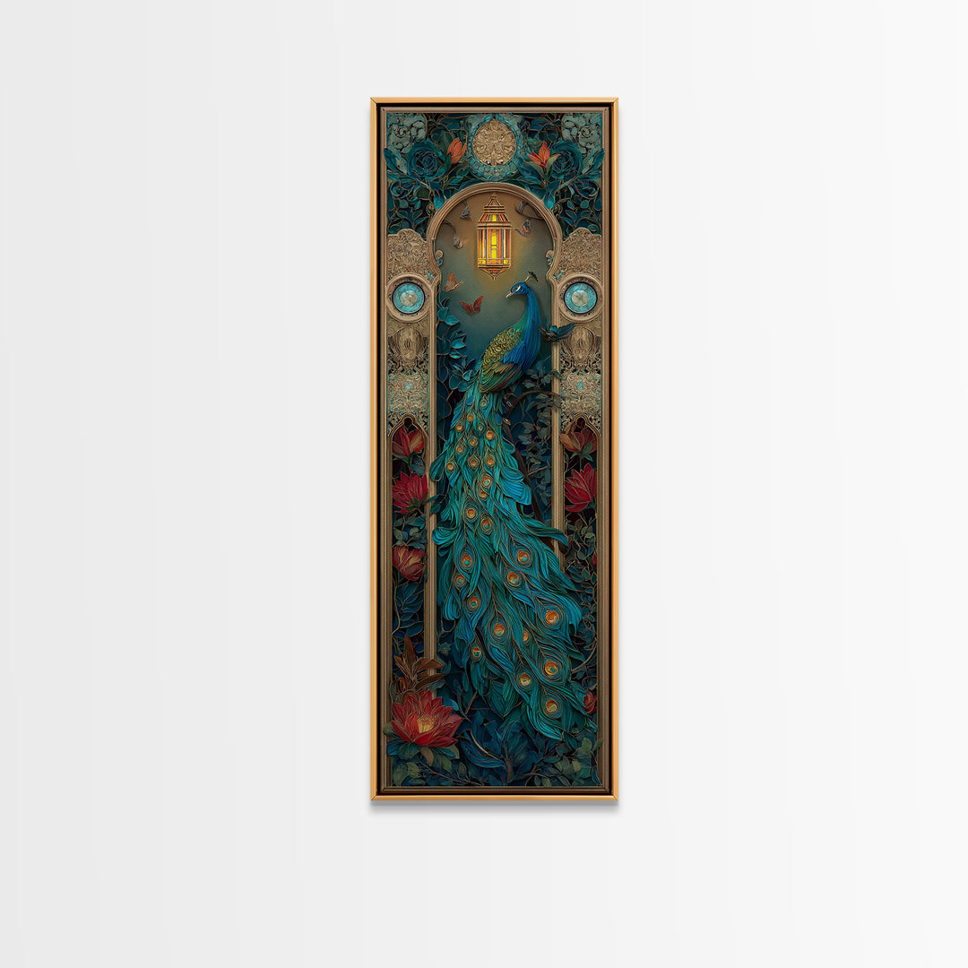 Hera Peacock Symbolism Canvas Print, Mythological Art, Dark Academia Decor, Living Room Decor, Fine Art, Legend, Gallery Decor, MYT-1x3-10