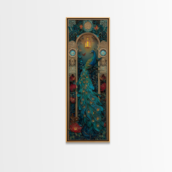 Hera Peacock Symbolism Canvas Print, Mythological Art, Dark Academia Decor, Living Room Decor, Fine Art, Legend, Gallery Decor, MYT-1x3-10