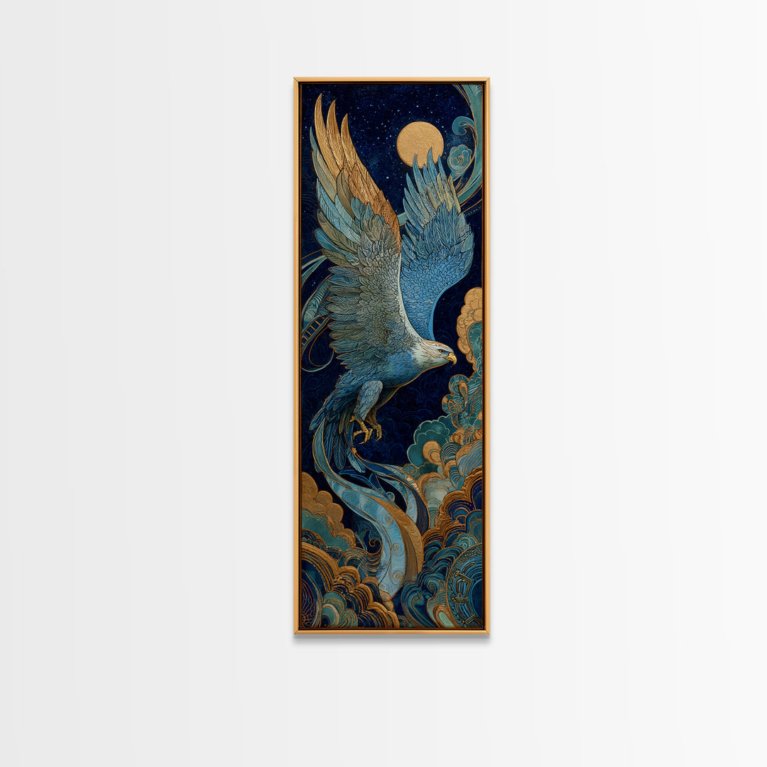 Zeus Eagle and Thundercloud Composition Canvas Print, Mythological Art, Digital Wall Art, Living Room Decor, Fine Art, Legend, MYT-1x3-59