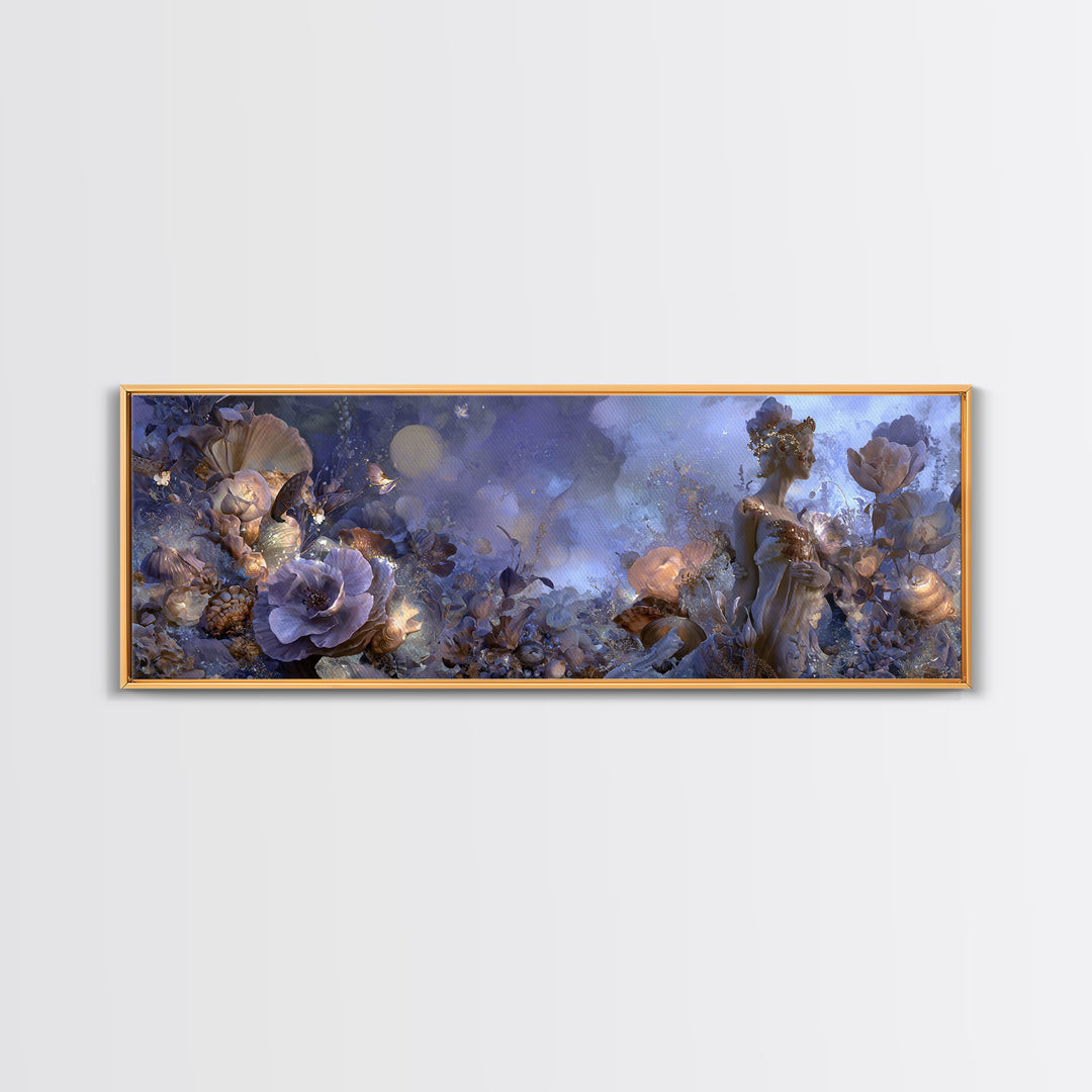 Roman Venus Figure Framed Canvas Print, Mythological Art, Artwork, Living Room Decor, Fine Art, Legend, Gallery Wall Art, MYT-3x1-58