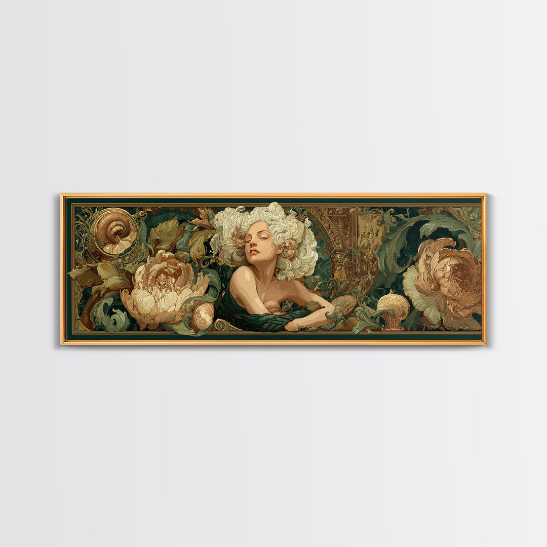 Roman Venus Figure Framed Canvas Print, Mythological Art, Artwork, Living Room Decor, Fine Art, Legend, Gallery Wall Art, MYT-3x1-82